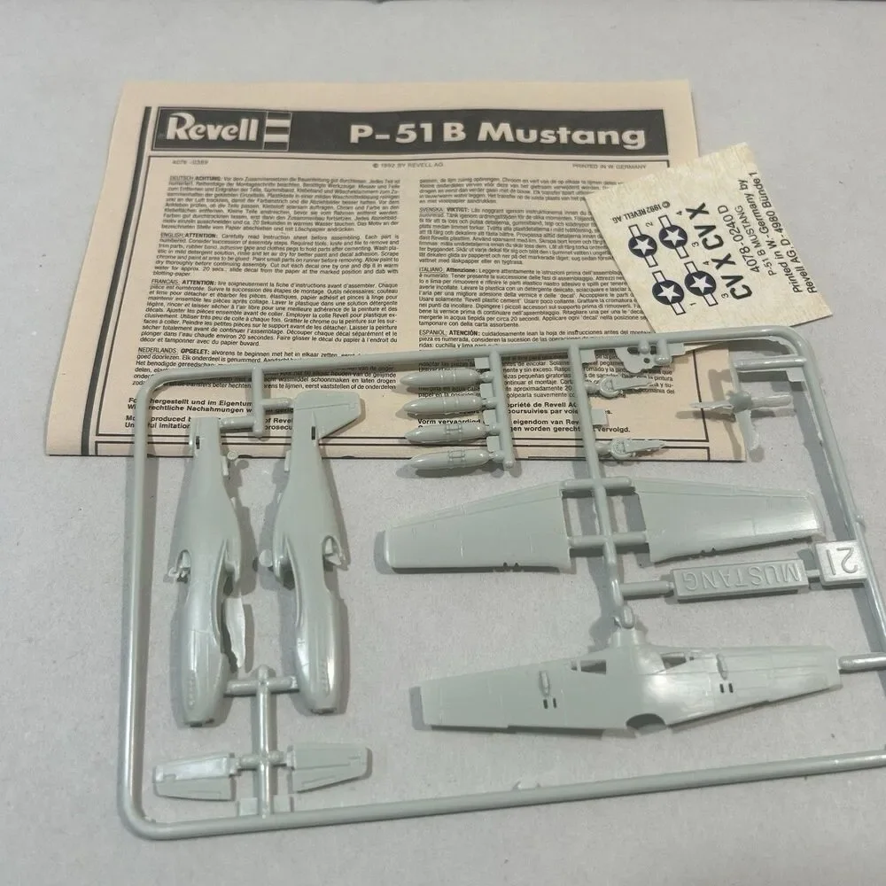 Lot of 4 Vintage Model Kits, Military Airplanes, Revell, ARII, Germany, Japan